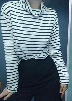 Гольф водолазка смугастий полосатий білий