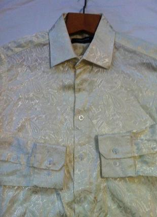 Рубашка сорочка  лимонного цвета в принт