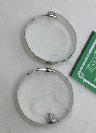 Нові родовані срібні сережки кільця 25 мм срібло 925 проби2 фото