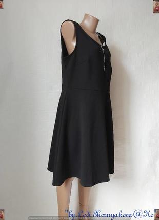 Фирменное new look просторное платье миди с фактурной ткани в чёрном цвете, размер 4хл3 фото
