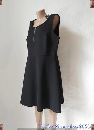 Фирменное new look просторное платье миди с фактурной ткани в чёрном цвете, размер 4хл4 фото