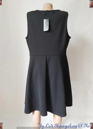 Фирменное new look просторное платье миди с фактурной ткани в чёрном цвете, размер 4хл2 фото