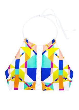 Яркий топ купальника victoria´s secret pink high neck crop