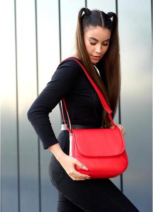 Жіноча червона сумочка з екошкіри