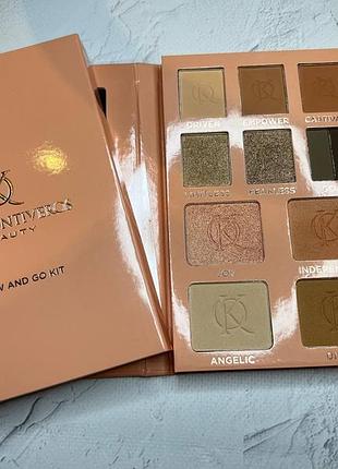 Палетка тіней і коригувальних пудр для особи kenia ontiveros beauty glow and go kit