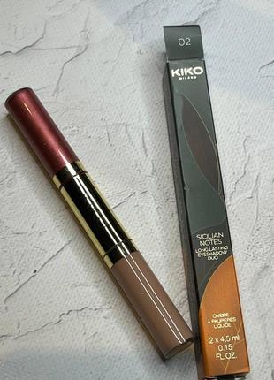 Рідкі тіні kiko milano sicilian notes long lasting eyeshadow duo №02