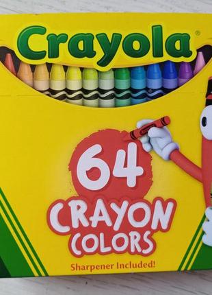 Восковые мелки crayola 64 шт.