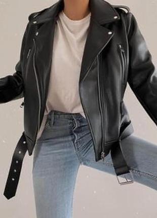 Куртка zara кожанка косуха базовая модная