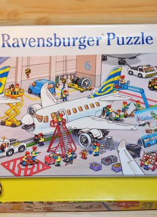 Ravensburger, набор из 2 пазлов по 24 частички,аеропорт,самолет