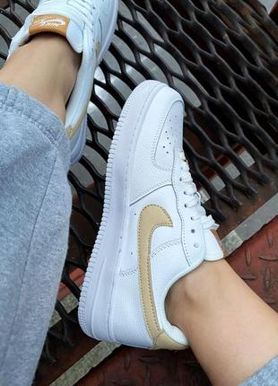 Жіночі кросівки nike air force double swoosh white/send / женские кроссовки найк аир форс4 фото