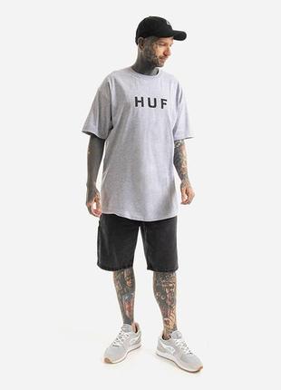 Футболка чоловіча huf essentials og logo t-shirt athletic grey