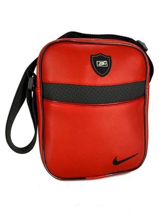 Сумка через плече сумка-мессенджер барсетка nike кож.зам red