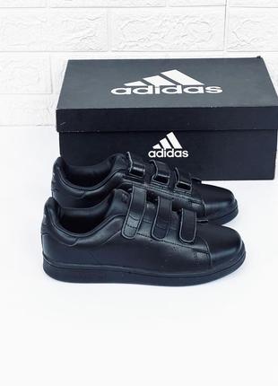 Кросівки шкіряні adidas stan smith черные кроссовки на липучках адидас