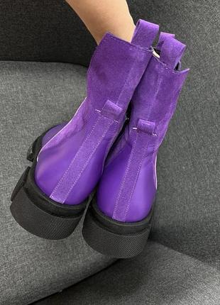 Фіолетові черевики vampyr натуральная кожа замш / ботинки vampyr натуральная кожа замш деми зима3 фото