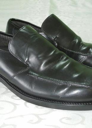 Туфлі чоловічі шкіряні чорні лофери р. 41