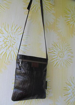 Fred de la bretoniere сумка мессенджер почтальонка планшетка италия кожа