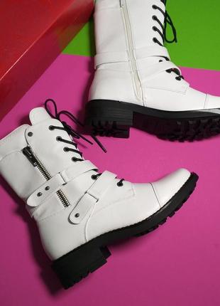Carlos santana стильные белые высокие ботинки бренд оригинал из сша4 фото