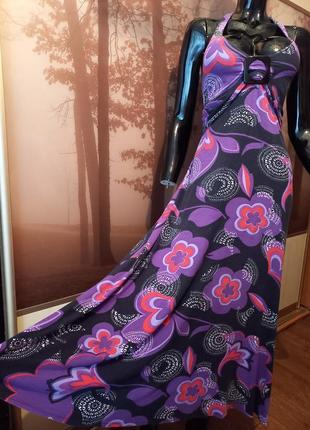 Трикотажное платье сарафан с открытой спиной 14 размер1 фото