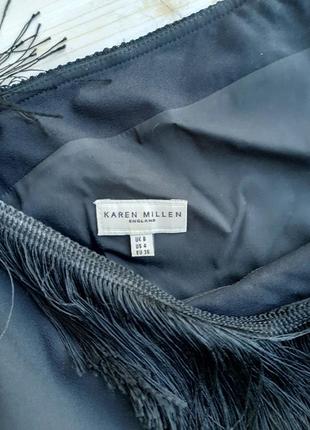 Шикарный топ с бахромой karen millen5 фото