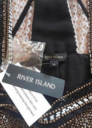 Розкішна нарядна майка вишита бісером river island6 фото