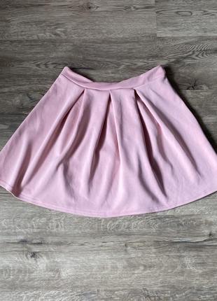 Розовая юбка из неопрена boohoo