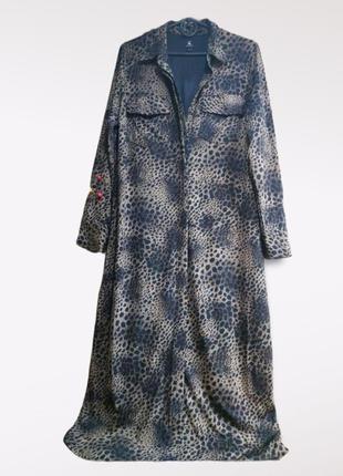 Длинное платье -рубашка