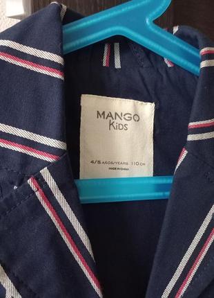 Пиджак mango для мальчика, до 110 см3 фото