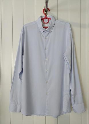 Zara оригінал сорочка slim fit дрібна полоска