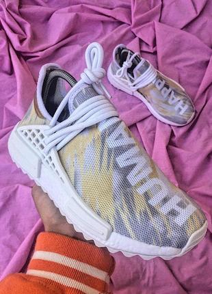 Жіночі кросівки adidas nmd human race beige grey white знижка sale2 фото