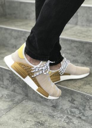 Чоловічі кросівки adidas nmd human race beige white