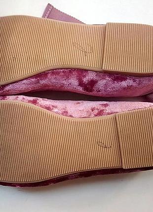 Стильные велюровые балетки marks&spencer. 4