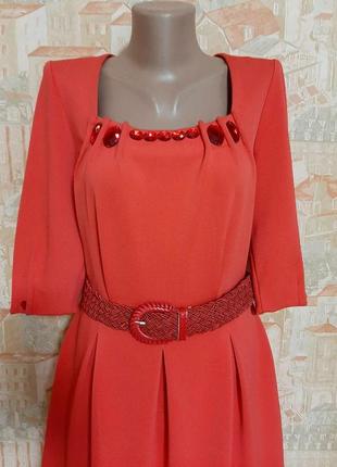 Распродажа!   платье из структурированного трикотажа кораллового цвета m/l размер4 фото
