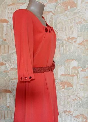 Распродажа!   платье из структурированного трикотажа кораллового цвета m/l размер5 фото
