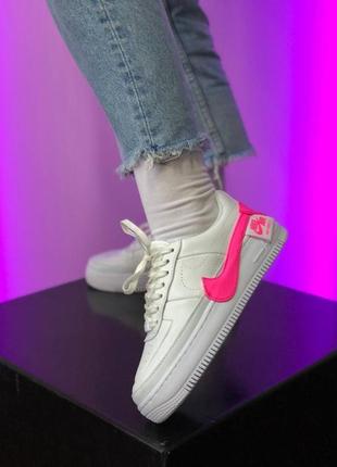 Жіночі кросівки nike air force jester white pink / кросівки найк білі з рожевим3 фото