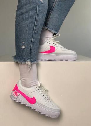 Жіночі кросівки nike air force jester white pink / кросівки найк білі з рожевим7 фото