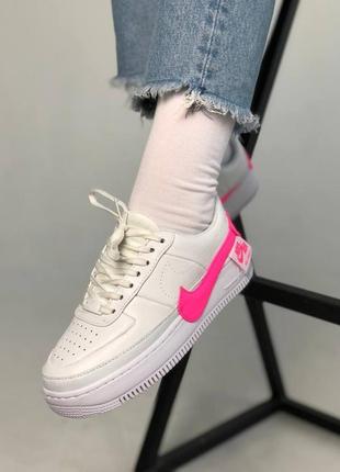 Жіночі кросівки nike air force jester white pink / кросівки найк білі з рожевим5 фото