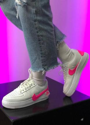 Жіночі кросівки nike air force jester white pink / кросівки найк білі з рожевим9 фото