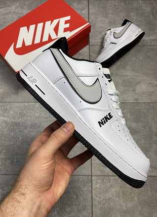 Nike air force 1 low мужские летние легкие кроссовки белые черные
