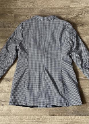 Подовжений жакет піджак в гусячу лапку в стилі zara5 фото