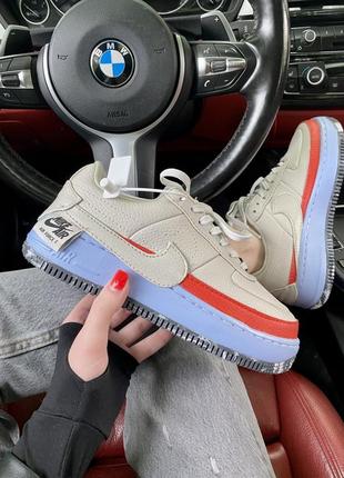 Жіночі кросівки nike air force jester white red blue / кросівки найк4 фото