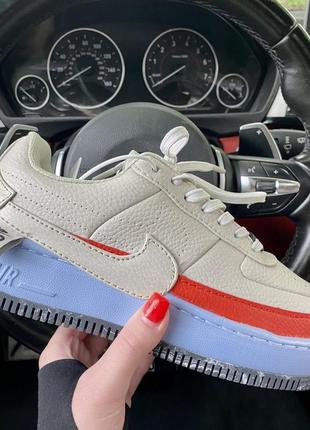 Жіночі кросівки nike air force jester white red blue / кросівки найк8 фото