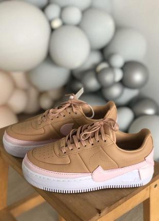 Жіночі кросівки nike air force jester beige pink