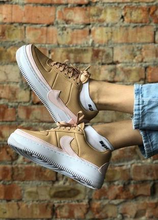 Жіночі кросівки nike air force jester beige pink2 фото