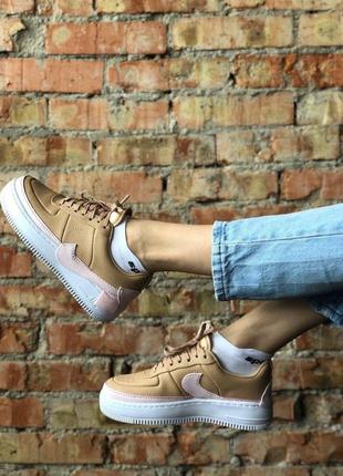 Жіночі кросівки nike air force jester beige pink7 фото