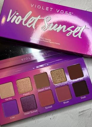 Палетка теней для век violet voss violet sunset eye shadow and pressed pigment palette