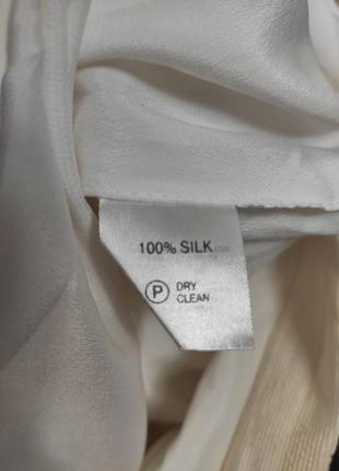 Белое бежевое натуральное шелковое платье мини с карманами рюшами камнями ken aman шелк сарафан10 фото