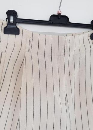 Стильні брендові штани з льоном в смужку marks &spencer3 фото