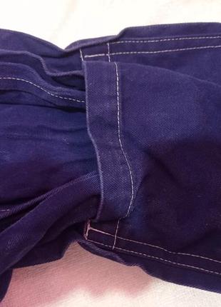 Бавовняний джинсовий синій слінг з кільцями з кишенею бавовна3 фото