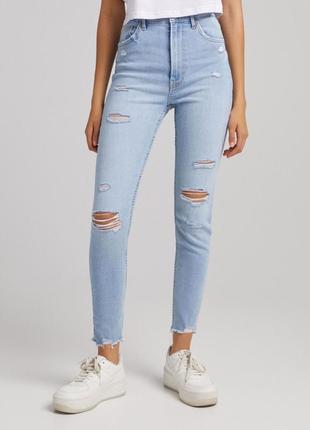 Стильні джинси super high waist skinny1 фото
