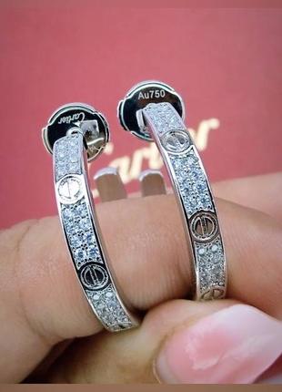 Брендовые серьги в стиле cartier 😻4 фото